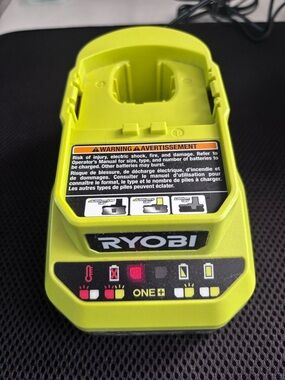 RYOBI ONE+ Battery Charger - High-Vis Lime Green 18 v